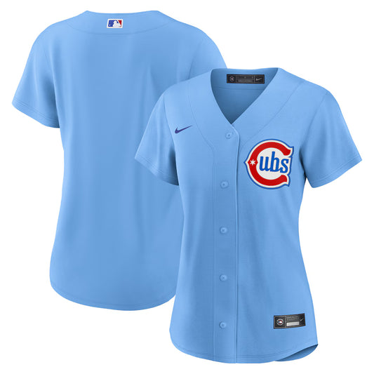 Women's Chicago Cubs Nike Alternate 2 Light Blue Replica Jersey - Pro Jersey Sports