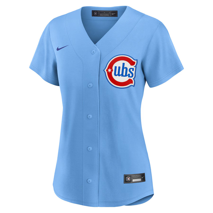 Women's Chicago Cubs Nike Alternate 2 Light Blue Replica Jersey - Pro Jersey Sports