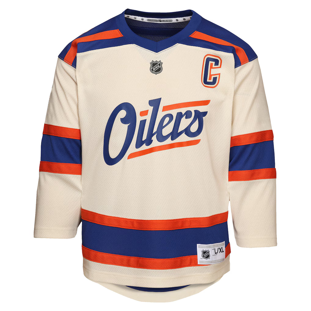 Youth Connor McDavid Edmonton Oilers  Light Beige Alternate Replica Player Jersey - Pro Jersey Sports