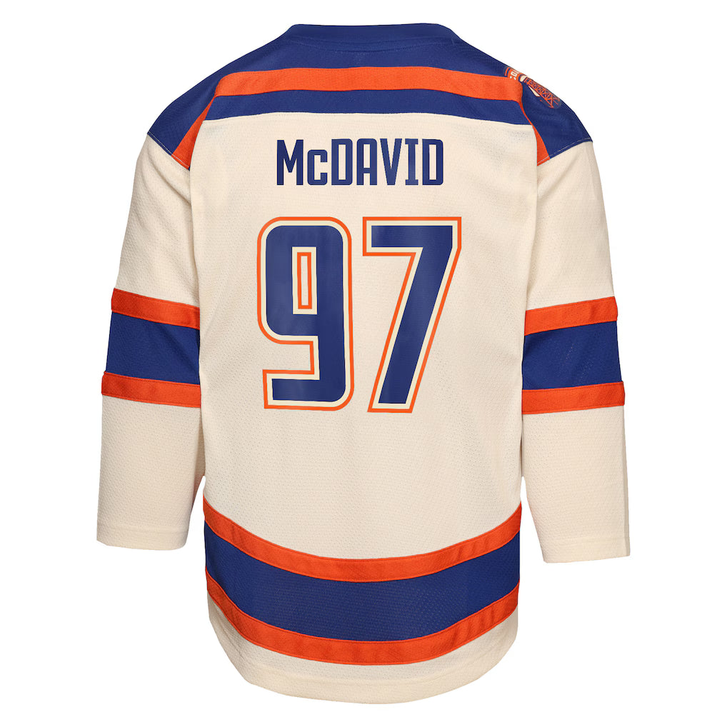 Youth Connor McDavid Edmonton Oilers  Light Beige Alternate Replica Player Jersey - Pro Jersey Sports