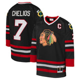 Men's Chris Chelios Black Chicago Blackhawks 1997/98 Power Play Player Jersey - Pro Jersey Sports