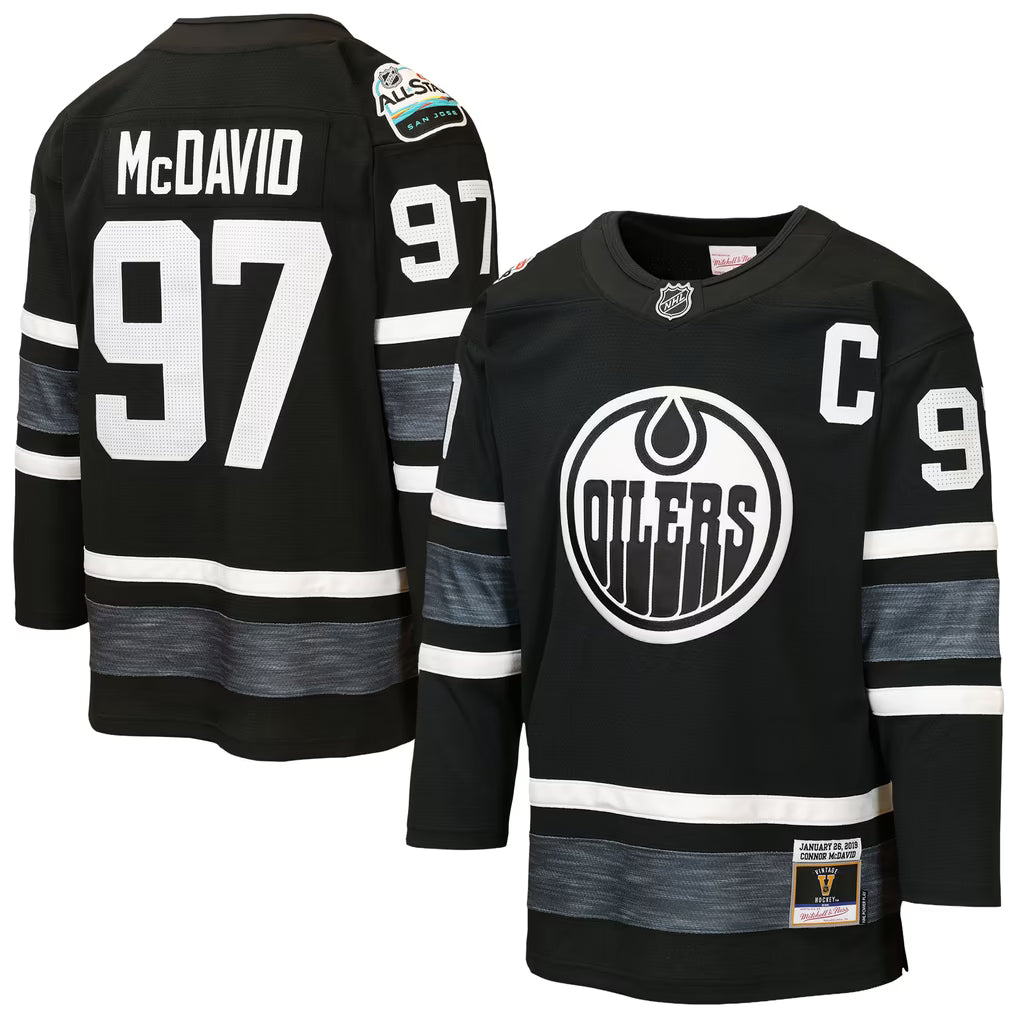 Men's Connor McDavid Edmonton Oilers 2019 All Star Black Mitchell & Ness Power Play Jersey