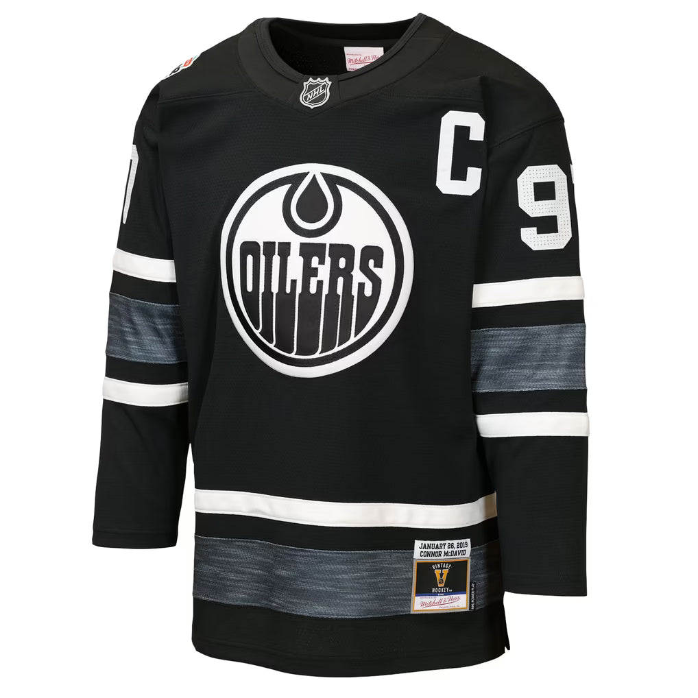 Men's Connor McDavid Edmonton Oilers 2019 All Star Black Mitchell & Ness Power Play Jersey