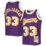 Youth Los Angeles Lakers Kareen Abdul-Jabbar Mitchell & Ness Purple 1983-84 Hardwood Classics Swingman Jersey - Pro Jersey Sports