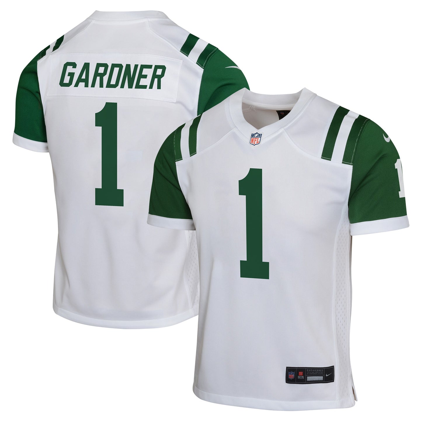 Youth Sauce Gardner New York Jets Nike Classic Alternate White Game Replica Jersey - Pro Jersey Sports