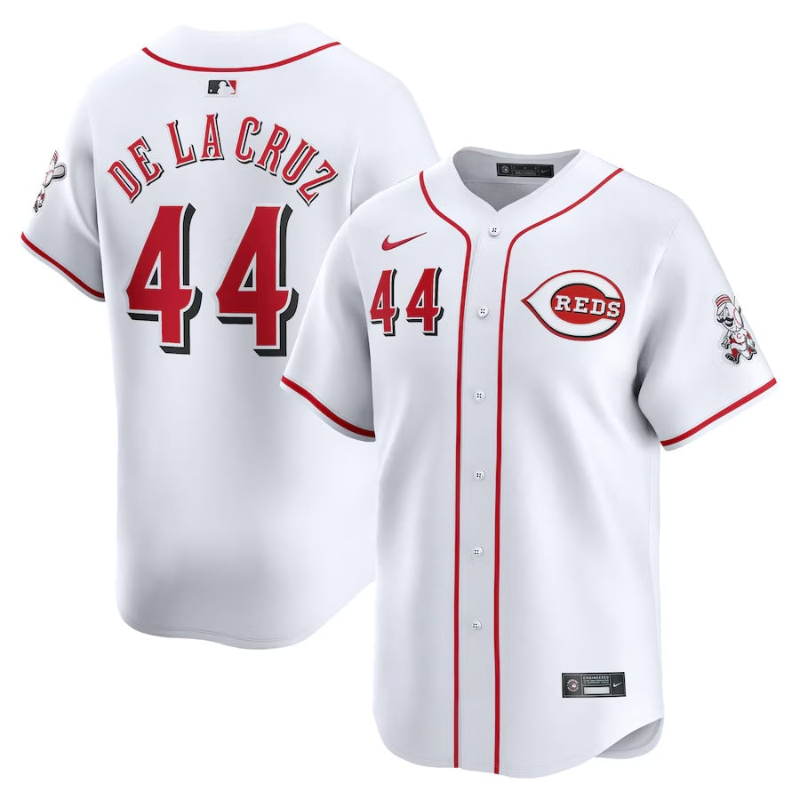 Youth Elly De La Cruz Cincinnati Reds NIKE White Home Limited Replica Jersey