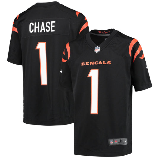 Youth Cincinnati Bengals Ja'Marr Chase Nike Black Game Jersey
