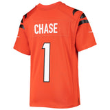 Youth  Ja'Marr Chase Cincinnati Bengals Nike Alternate Orange Game Jersey - Pro Jersey Sports