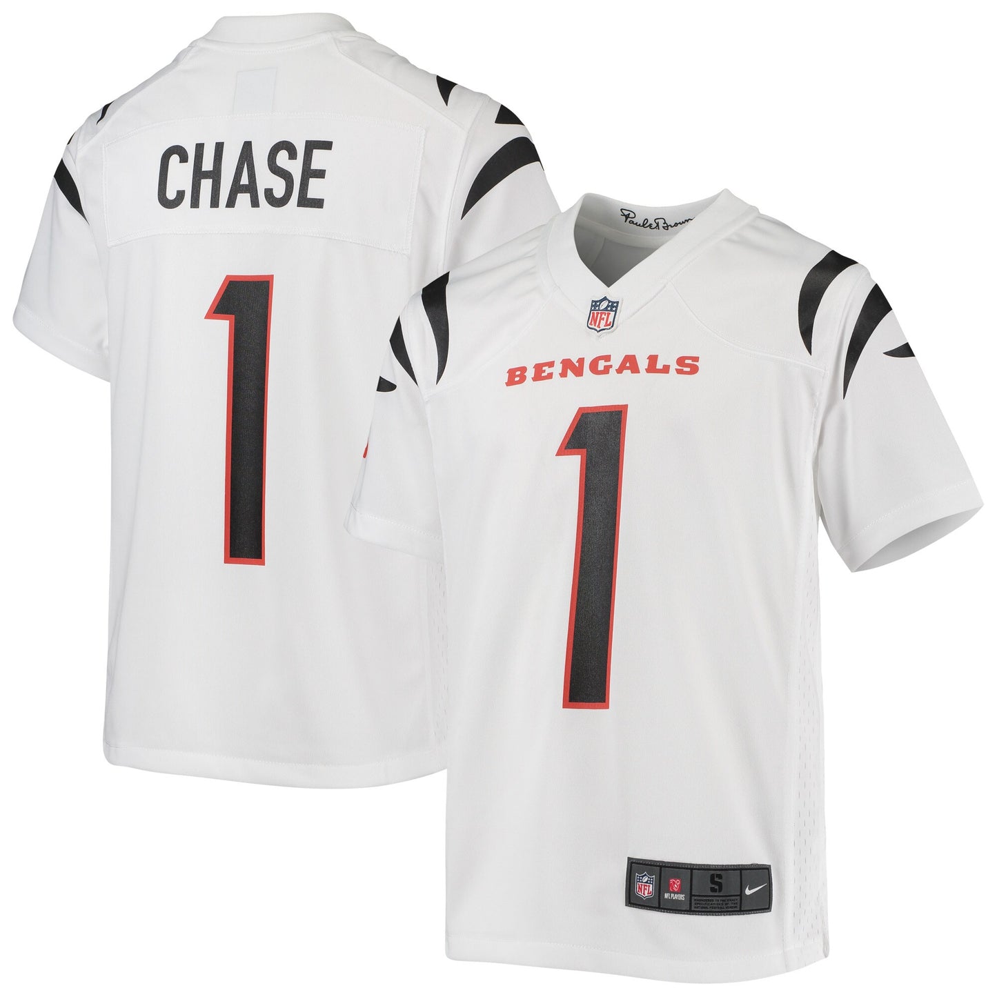 Youth Cincinnati Bengals Ja'Marr Chase Nike White Game Jersey