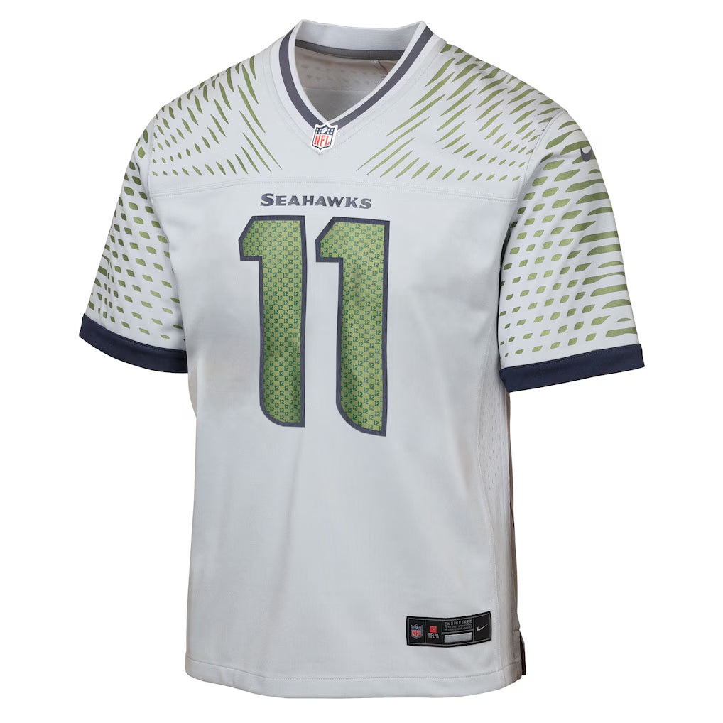 Youth Nike Jaxon Smith-Njigba Wolf Gray Seattle Seahawks 2025 Rivalries Collection Game Jersey