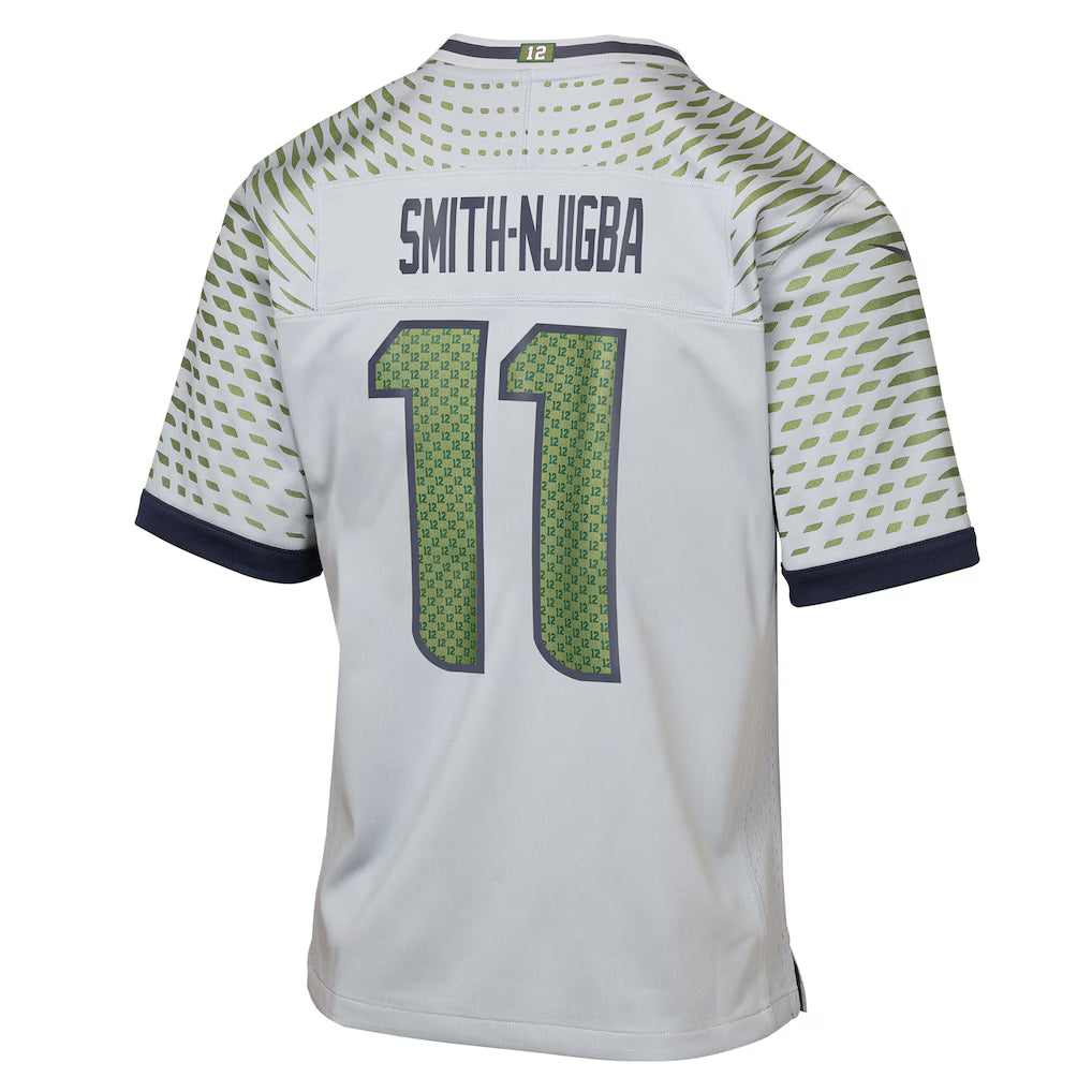 Youth Nike Jaxon Smith-Njigba Wolf Gray Seattle Seahawks 2025 Rivalries Collection Game Jersey