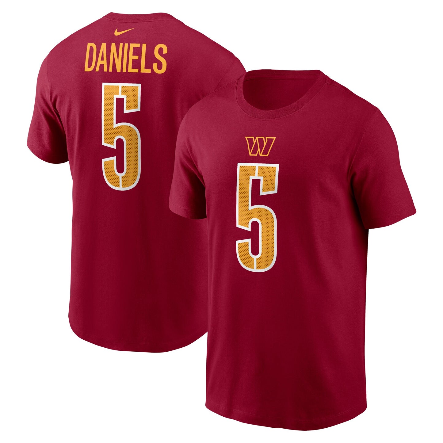 Youth Jayden Daniels Washington Commanders Nike Burgundy FUSE Name and Number Tee