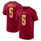 Youth Jayden Daniels Washington Commanders Nike Burgundy FUSE Name and Number Tee - Pro Jersey Sports