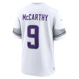 Youth Minnesota Vikings J.J. McCarthy Nike White Alternate Game Player Jersey - Pro Jersey Sports