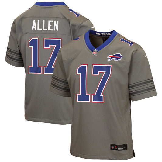 Youth Buffalo Bills Josh Allen Nike Gray Nickel City Game Jersey