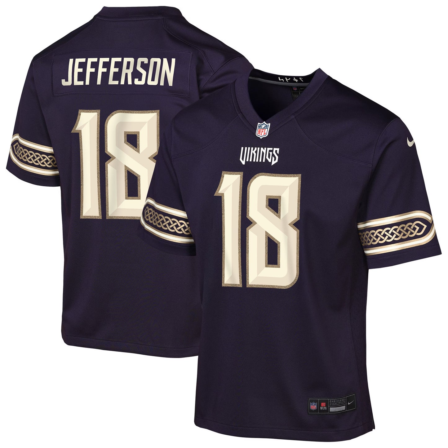 Youth Justin Jefferson Minnesota Vikings Purple 2026 Rivalries Collection Nike Game Jersey