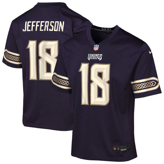 Youth Justin Jefferson Minnesota Vikings Purple 2026 Rivalries Collection Nike Game Jersey