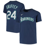 Youth Seattle Mariners Ken Griffey Jr. Nike Navy Blue Name & Number T-Shirt - Pro Jersey Sports