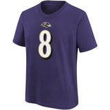 Youth Lamar Jackson Baltimore Ravens Nike Purple Player Pride Name & Number T-Shirt - Pro Jersey Sports