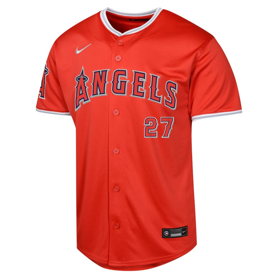 NIKE Youth Mike Trout Los Angeles Angels Red Alternate Limited Jersey