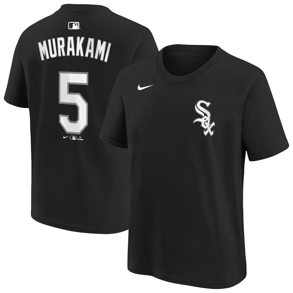 Youth Chicago White Sox Munetaka Murakami Nike Black Name & Number T-Shirt