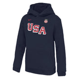 USA Hockey Nike Youth 2026 Winter Olympics Club Fleece Pullover Hoodie - Navy - Pro Jersey Sports