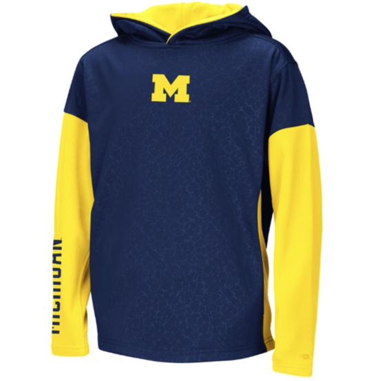 Youth Michigan Wolverines Snurfur Pullover Hoodie By Colosseum Athletics