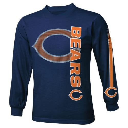Outerstuff Chicago Bears Youth NFL Mirage Navy Long Sleeve T-Shirt - Pro Jersey Sports