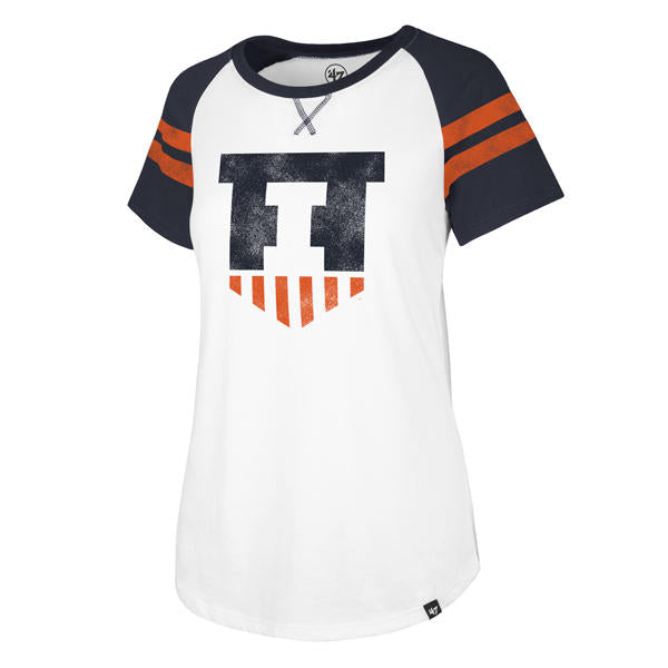 Illinois Fighting Illini '47 NCAA Women's Fly Out Raglan T-Shirt