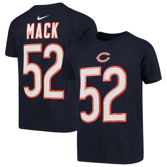 Youth Chicago Bears Khalil Mack Nike Navy Player Pride Name & Number Performance T-Shirt