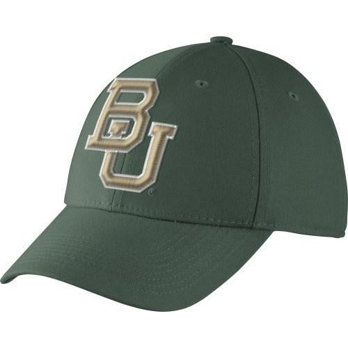 Nike Men's Baylor Bears Green Dri-FIT Swoosh Flex Performance Hat