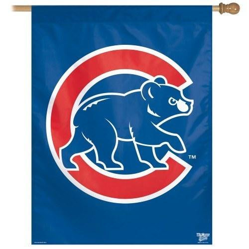 Chicago Cubs Walking Bear Logo 27X37 Vertical Flag