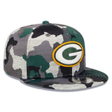 Men's Green Bay Packers New Era Camo 2022 NFL Training Camp Official 9FIFTY Snapback Adjustable Hat - Pro Jersey Sports