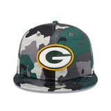 Men's Green Bay Packers New Era Camo 2022 NFL Training Camp Official 9FIFTY Snapback Adjustable Hat - Pro Jersey Sports