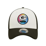 Men's Green Bay Packers New Era Crucial Catch 2022 NFL Coaches Sideline White/Black 39THIRTY Flex Hat - Pro Jersey Sports
