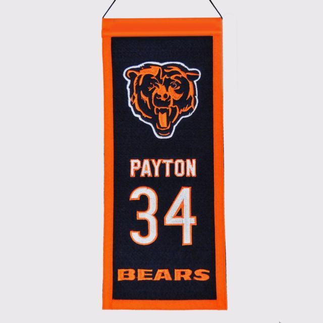 Walter Payton Chicago Bears Legacy Banner By Winning Streak