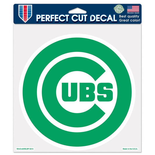 Chicago Cubs 8X8 Green Perfect Cut Decal