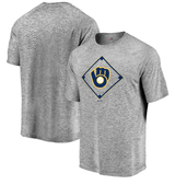 Men's MLB Milwaukee Brewers Slate Gray Just Getting Started Tee - Pro Jersey Sports