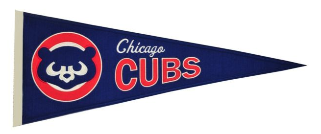 Chicago Cubs Cooperstown Collection 1984 Logo Vintage Premium Wool Pennant By Winning Streak