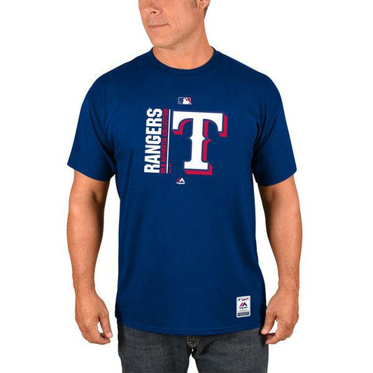 Men's MLB Texas Rangers Majestic Royal Authentic Collection Team Icon T-Shirt