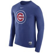 Men's MLB Chicago Cubs Nike Authentic Collection Blend Performance Long Sleeve T-Shirt