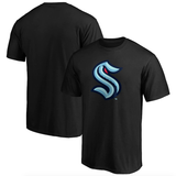 Men's Seattle Kraken Fanatics Branded Black Primary Logo T-Shirt - Pro Jersey Sports