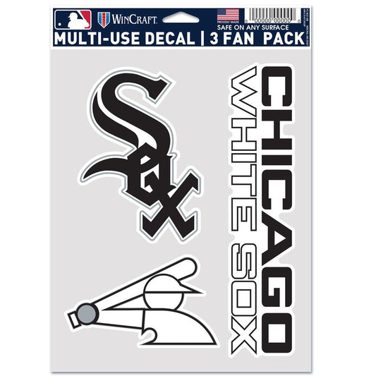 Chicago White 5.5X7.75 Multi-Use Decal 3-Pack