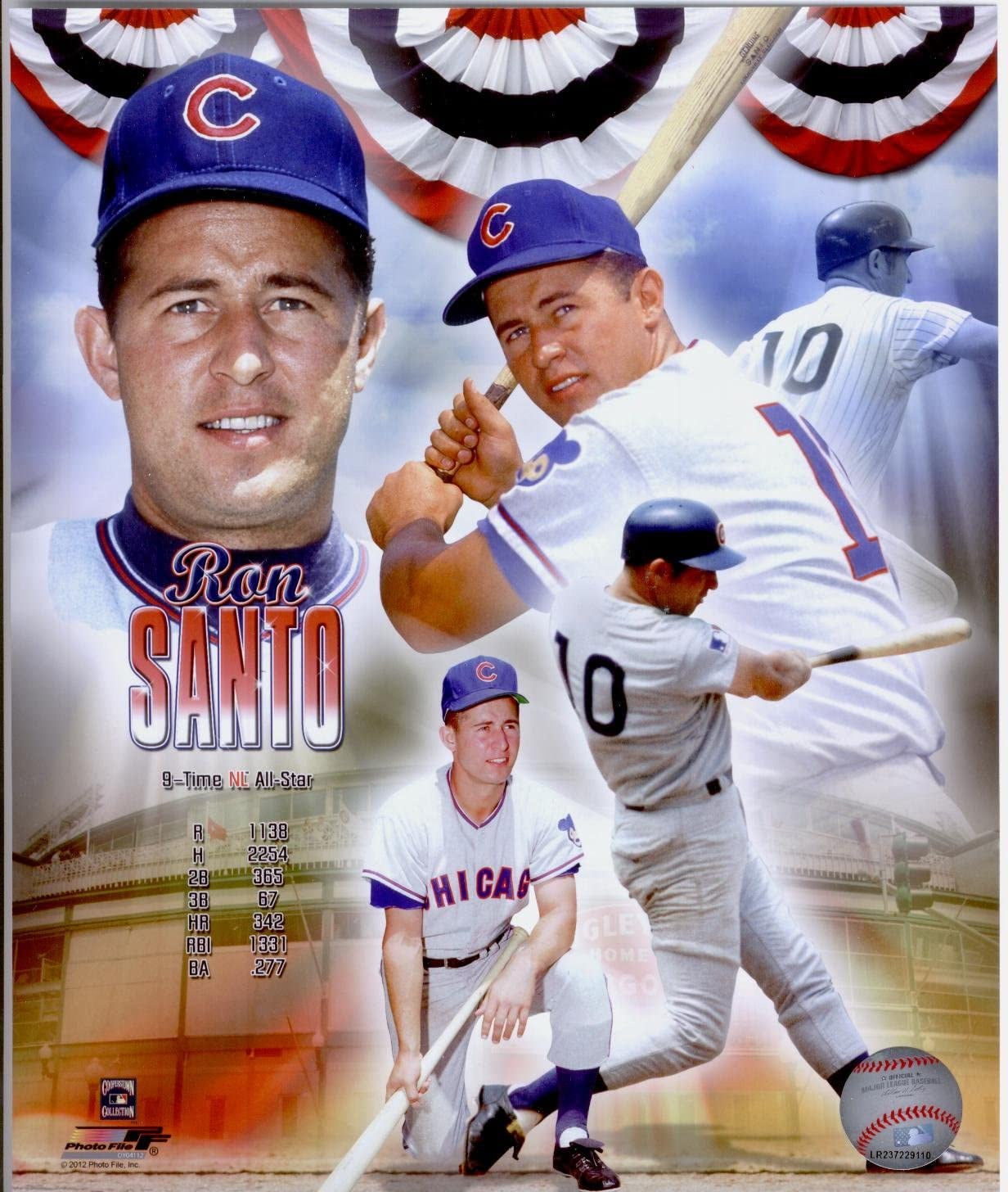 Ron Santo Chicago Cubs 8x10 Photo Collage
