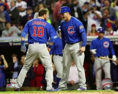 Ben Zobrist Anthony Rizzo Chicago Cubs 2016 World Series Action Photo (Size: 8" x 10")