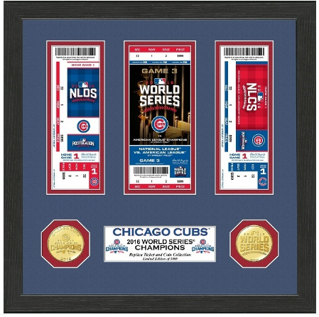 MLB Chicago Cubs 2016 World Series Champions Bronze Coin Ticket Collection