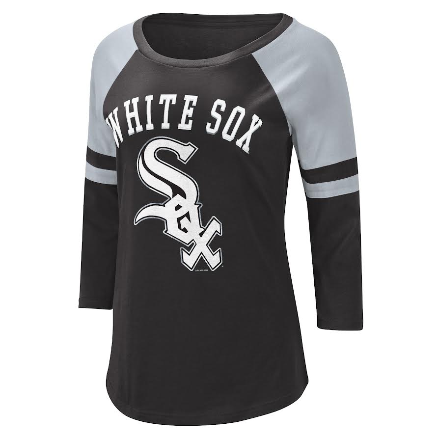 Women's Chicago White Sox G-3 Black Centered Primary Logo Long Sleeve Tee