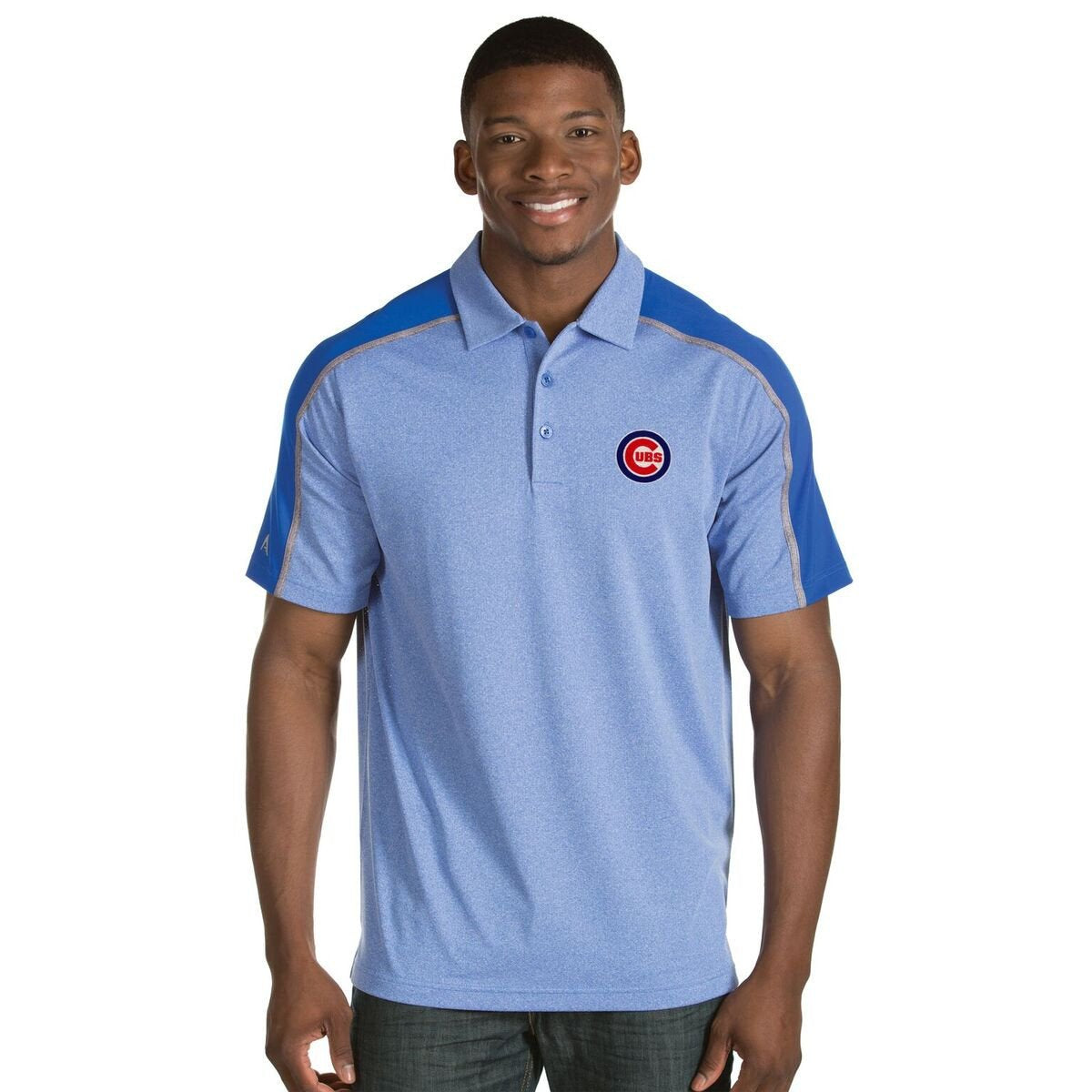 Antigua Mens Chicago Cubs Sustain Polo
