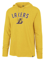 Mens Los Angeles Lakers '47 NBA Focus Club Hood Long Sleeve T-Shirt - Pro Jersey Sports