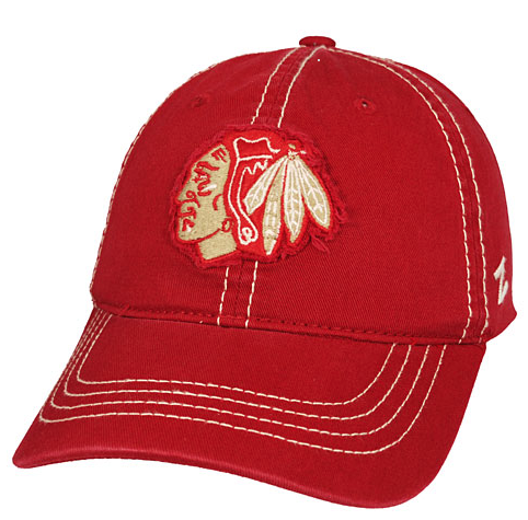 NHL Chicago Blackhawks Quad Red Slouch Adjustable Cap
